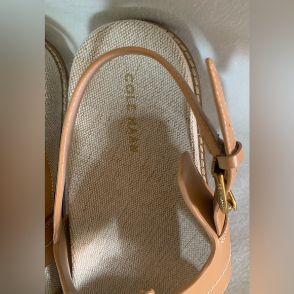 COLE HAAN Marlee Fisherman Footbed Sandals Leather Womens Tan Sz 8 B Open Toe - Picture 4 of 8